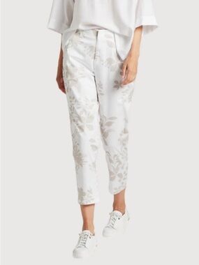 Yarra Trail Shadow Pant | Floral - White & Beige | Stretch | NWT | Size 4